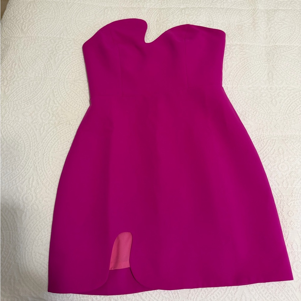 Amanda Uprichard Puzzle Mini Strapless Dress
